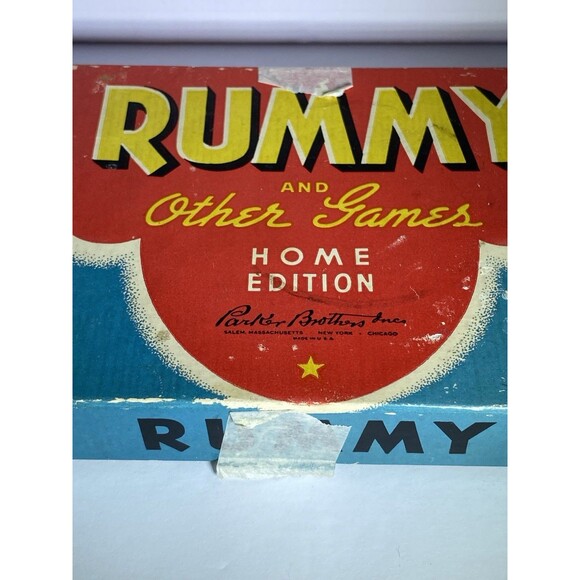 Vintage Game Parker Brothers RUMMY and Other Games 1942 COMPLETE w/instructions - Picture 8 of 10